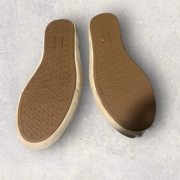 COACH BARRETT LOW-TOP CANVAS LOGO SNEAKERS, GRAY-BLACK, LEATHER TRIM, SZ 8.5 - Picture 11 of 15